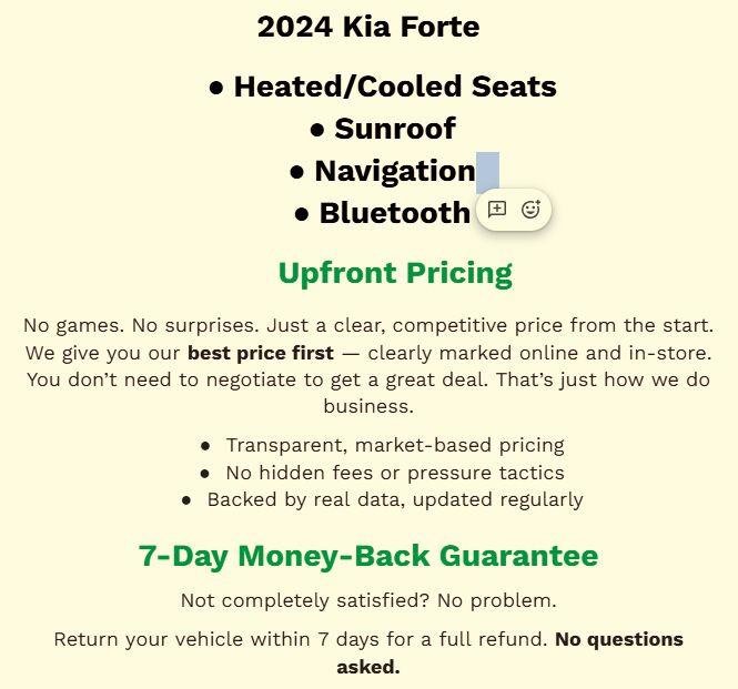 Used 2024 Kia Forte GT w/ GT2 Package FWD image 2