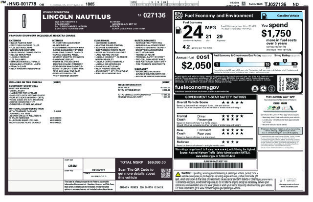 New 2026 Lincoln Nautilus Reserve w/ Jet Appearance Package AWD/4WD image 29