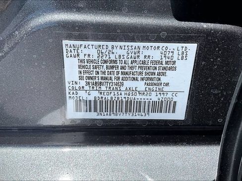 New 2026 Nissan Sentra S w/ Floor Mat Package FWD image 13