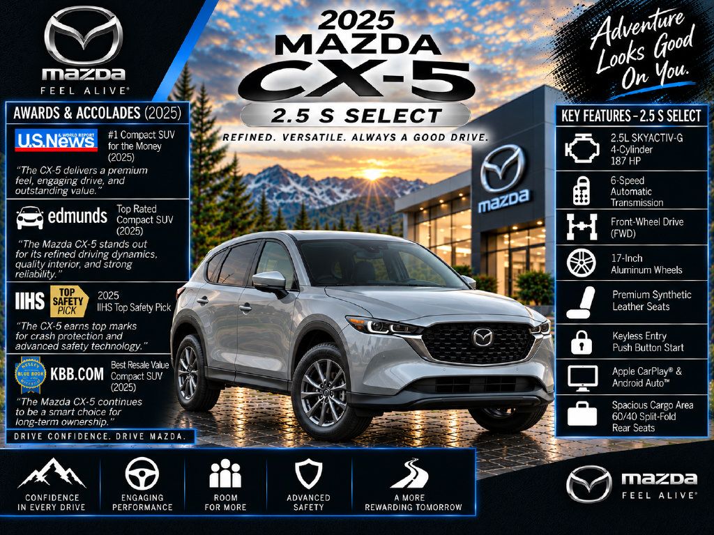 Used 2025 MAZDA CX-5 AWD 2.5 S w/ Select Package image 2