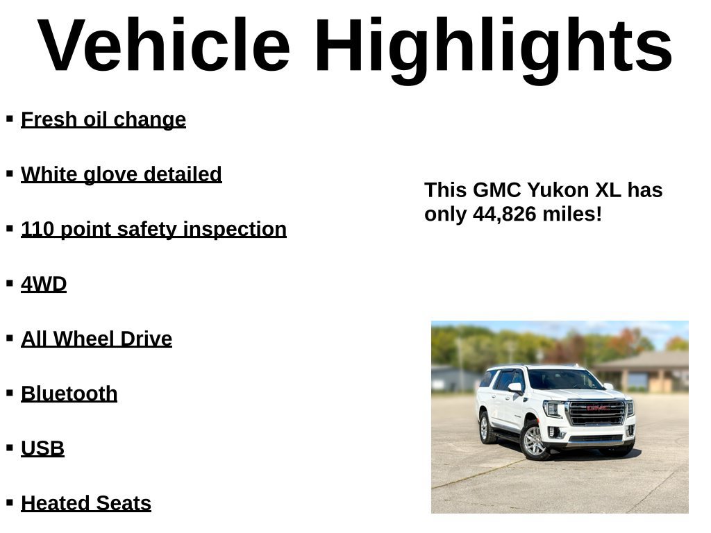Used 2022 GMC Yukon XL SLT w/ SLT Luxury Package AWD/4WD image 35