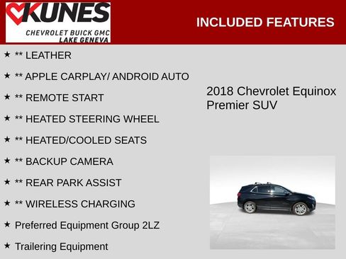 Used 2018 Chevrolet Equinox Premier w/ LPO, Cargo Package image 2