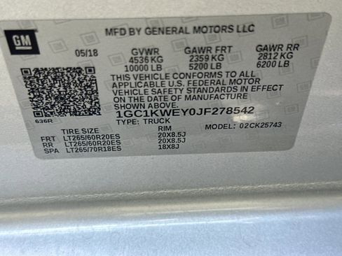 Used 2018 Chevrolet Silverado 2500 LTZ w/ Duramax Plus Package AWD/4WD image 25