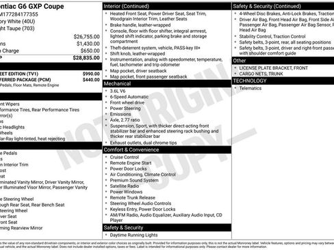 Used 2008 Pontiac G6 GXP w/ GXP Street Edition FWD image 22