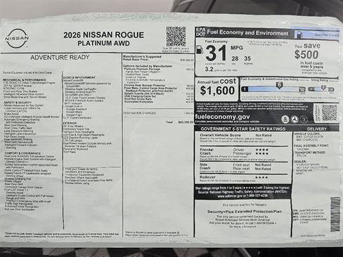 New 2026 Nissan Rogue Platinum w/ Platinum Premium Package AWD/4WD image 45
