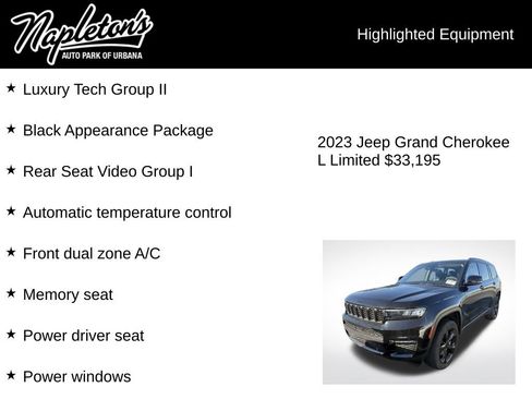 Used 2023 Jeep Grand Cherokee L Limited w/ Luxury Tech Group II image 4