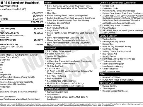Used 2022 Audi RS 5 Sportback w/ Dynamic Package image 28