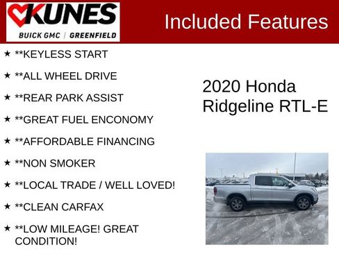 Used 2020 Honda Ridgeline RTL-E image 3