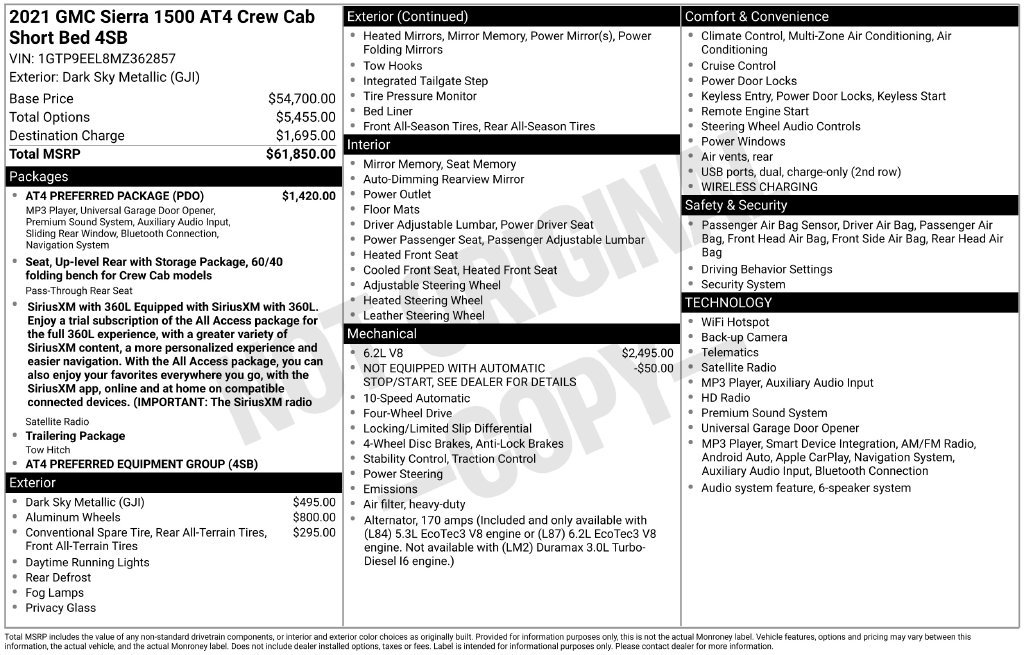 Used 2021 GMC Sierra 1500 AT4 w/ AT4 Preferred Package AWD/4WD image 40