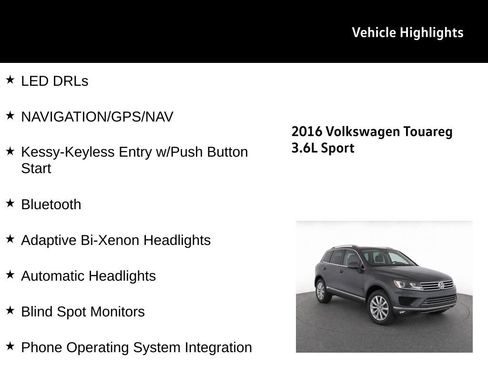 Used 2016 Volkswagen Touareg Sport AWD/4WD image 30