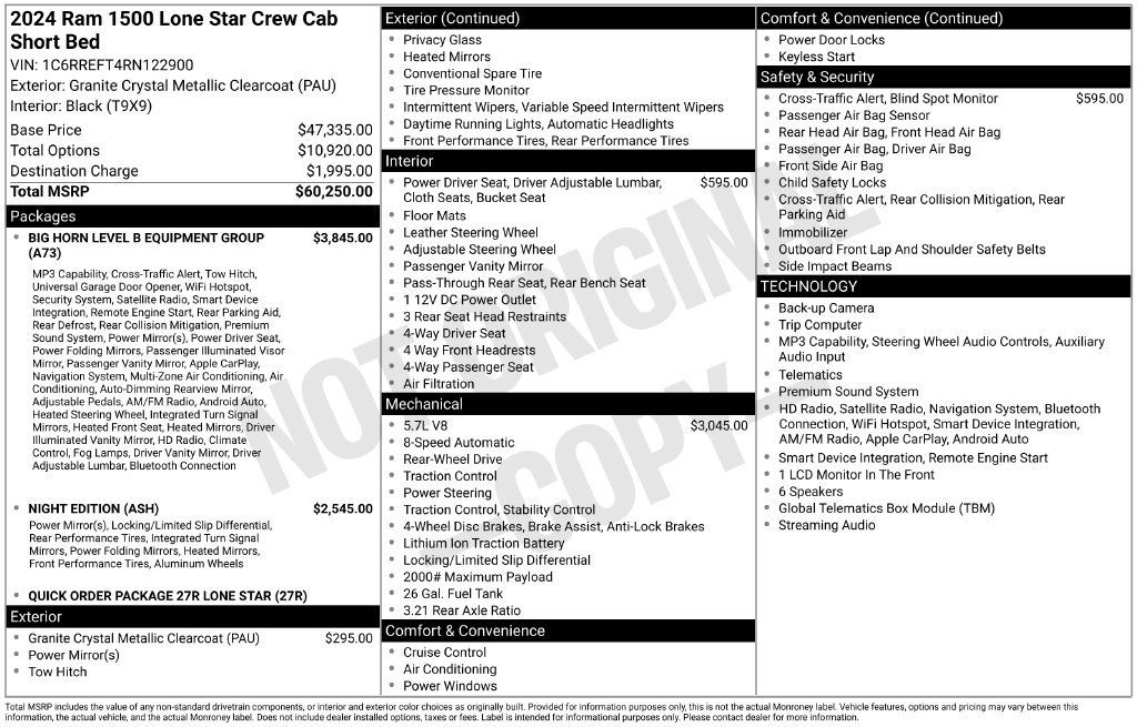 Used 2024 RAM 1500 Lone Star RWD image 14