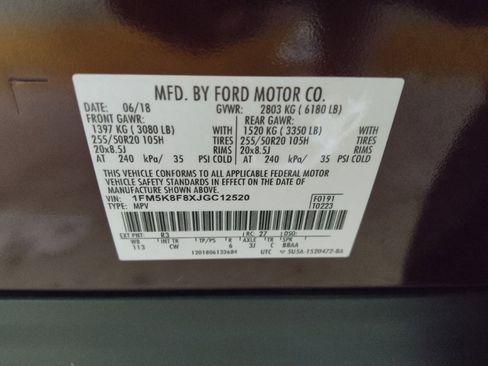 Used 2018 Ford Explorer Limited w/ Equipment Group 301A AWD/4WD image 33
