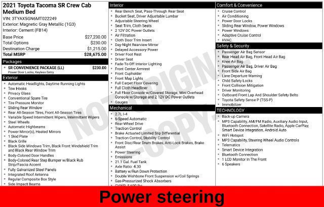 Used 2021 Toyota Tacoma SR w/ SR Convenience Package RWD image 18
