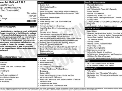 Used 2013 Chevrolet Malibu LS w/ Protection Package FWD image 5