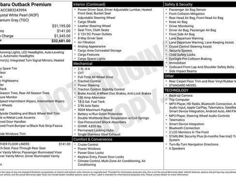 Used 2024 Subaru Outback Premium AWD/4WD image 6