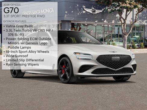 New 2026 Genesis G70 3.3T Sport Prestige RWD image 3