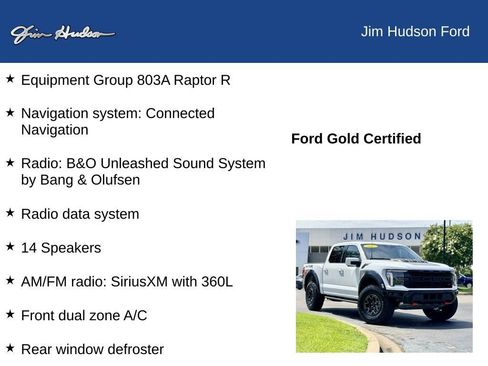 Certified 2025 Ford F150 Raptor w/ Equipment Group 803A Raptor R AWD/4WD image 12