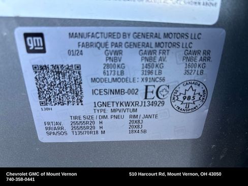 Used 2024 Chevrolet Traverse RS w/ LPO, Floor Liner Package AWD/4WD image 62