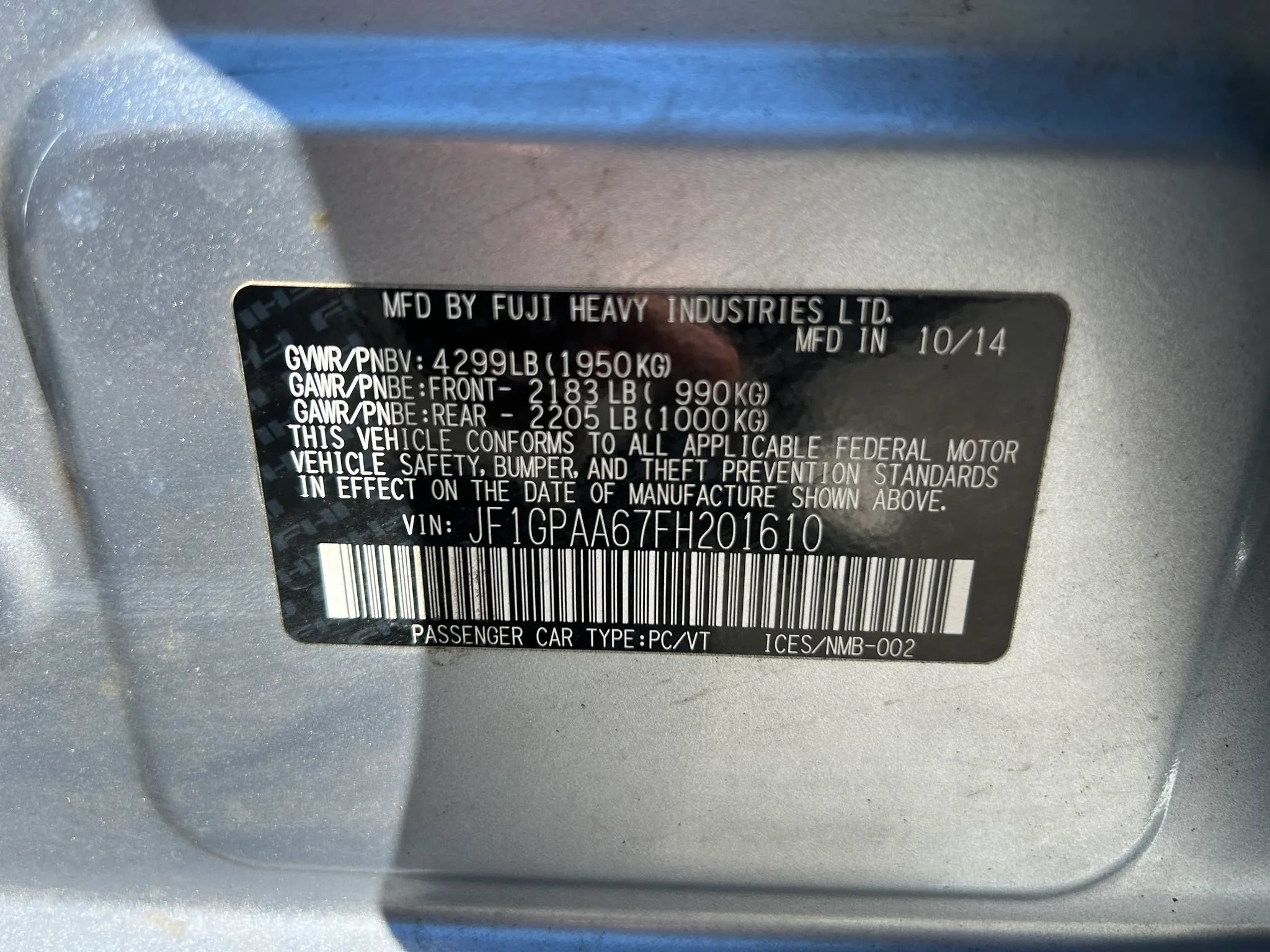 Used 2015 Subaru Impreza 2.0i AWD/4WD image 19