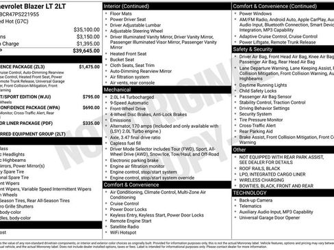 Used 2023 Chevrolet Blazer LT w/ Convenience Package FWD image 33