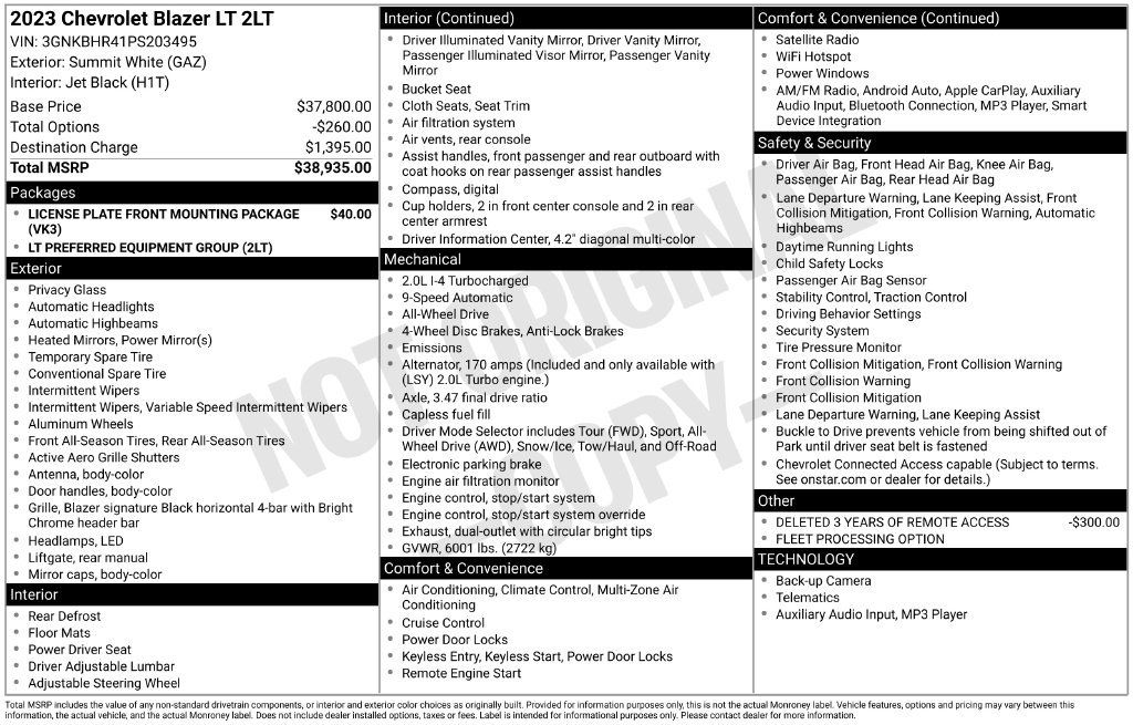 Certified 2023 Chevrolet Blazer LT AWD/4WD image 28