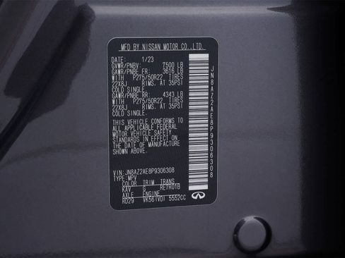 Certified 2023 INFINITI QX80 Premium Select w/ All-Season Package image 27