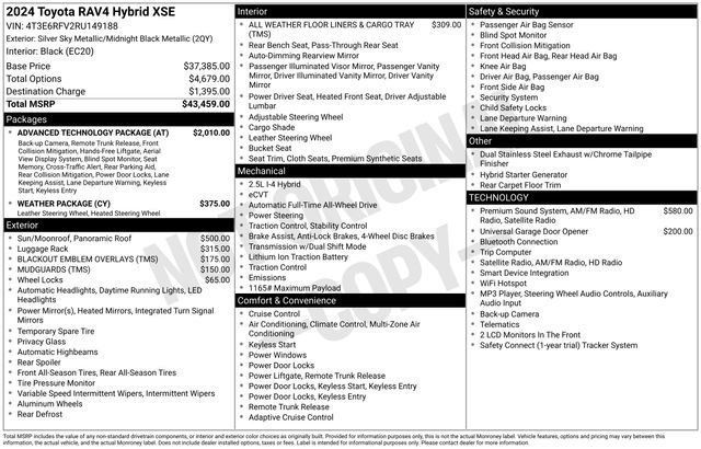 Used 2024 Toyota RAV4 XSE w/ Advanced Technology Package AWD/4WD image 35