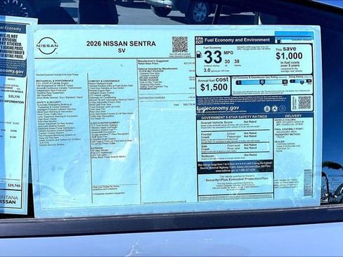 New 2026 Nissan Sentra SV image 12