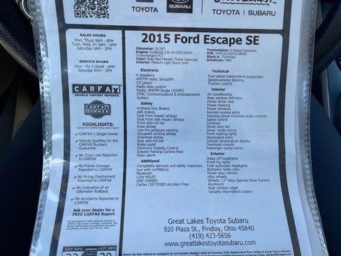 Used 2015 Ford Escape SE FWD image 27