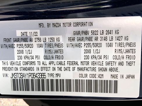 Used 2023 MAZDA CX-9 Touring Plus AWD/4WD image 34