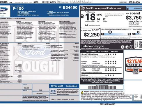 Used 2020 Ford F150 Lariat w/ Equipment Group 502A Luxury image 2