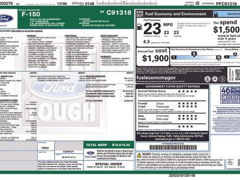 Used 2023 Ford F150 Platinum w/ Equipment Group 701A High image 6