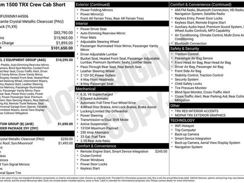 Used 2022 RAM 1500 TRX w/ TRX Level 2 Equipment Group AWD/4WD image 32