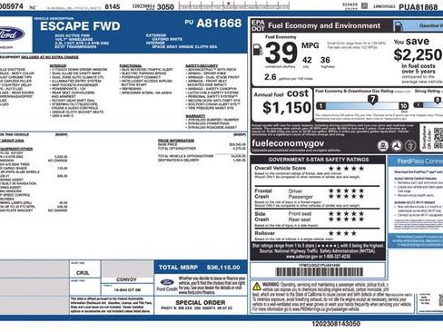Used 2023 Ford Escape Active w/ Tech Pack #1 FWD image 38