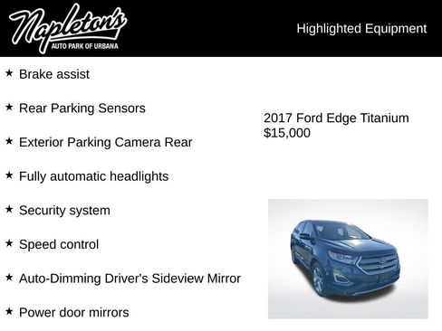 Used 2017 Ford Edge Titanium w/ Equipment Group 301A image 6