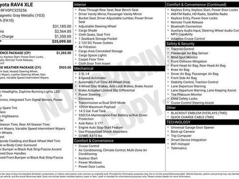 Used 2023 Toyota RAV4 XLE w/ Convenience Package AWD/4WD image 3