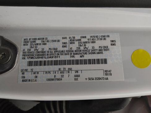 Used 2020 Ford Escape SEL FWD image 33