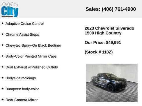 Used 2023 Chevrolet Silverado 1500 High Country w/ Technology Package AWD/4WD image 13