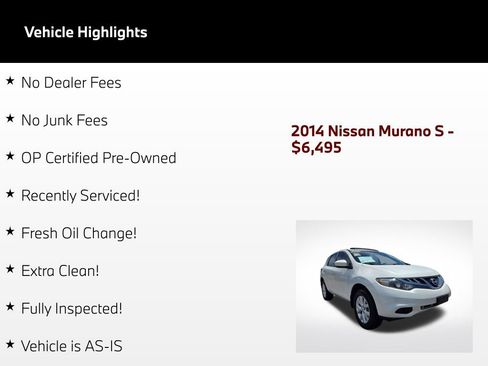 Used 2014 Nissan Murano S AWD/4WD image 3