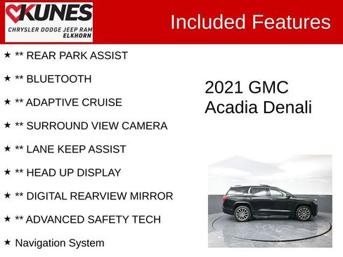 Used 2021 GMC Acadia Denali w/ Denali Ultimate Package image 3