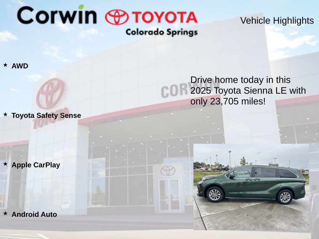 Used 2025 Toyota Sienna LE AWD/4WD image 6