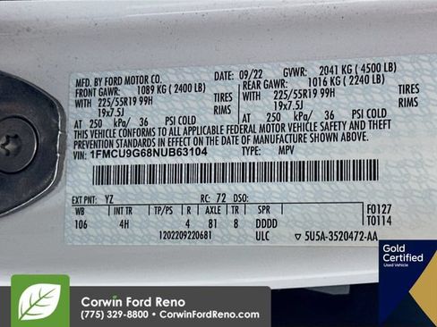 Used 2022 Ford Escape SE w/ SE Sport Appearance Package AWD/4WD image 34