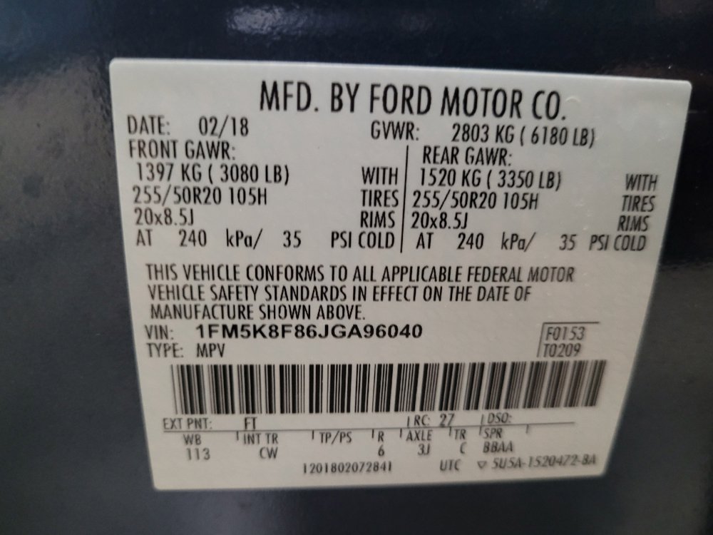 Used 2018 Ford Explorer Limited w/ Equipment Group 301A AWD/4WD image 33