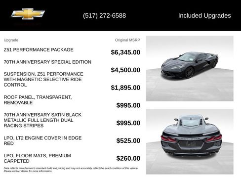 Used 2023 Chevrolet Corvette Stingray Premium Cpe w/ Z51 Performance Package RWD image 5