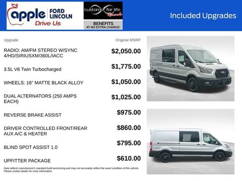 Certified 2023 Ford Transit 350 Medium Roof AWD w/ Upfitter Package image 4