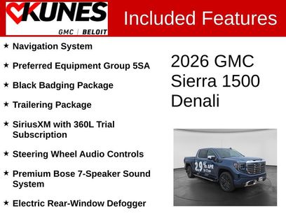 New 2026 GMC Sierra 1500 Denali w/ LPO, Black Badging Package