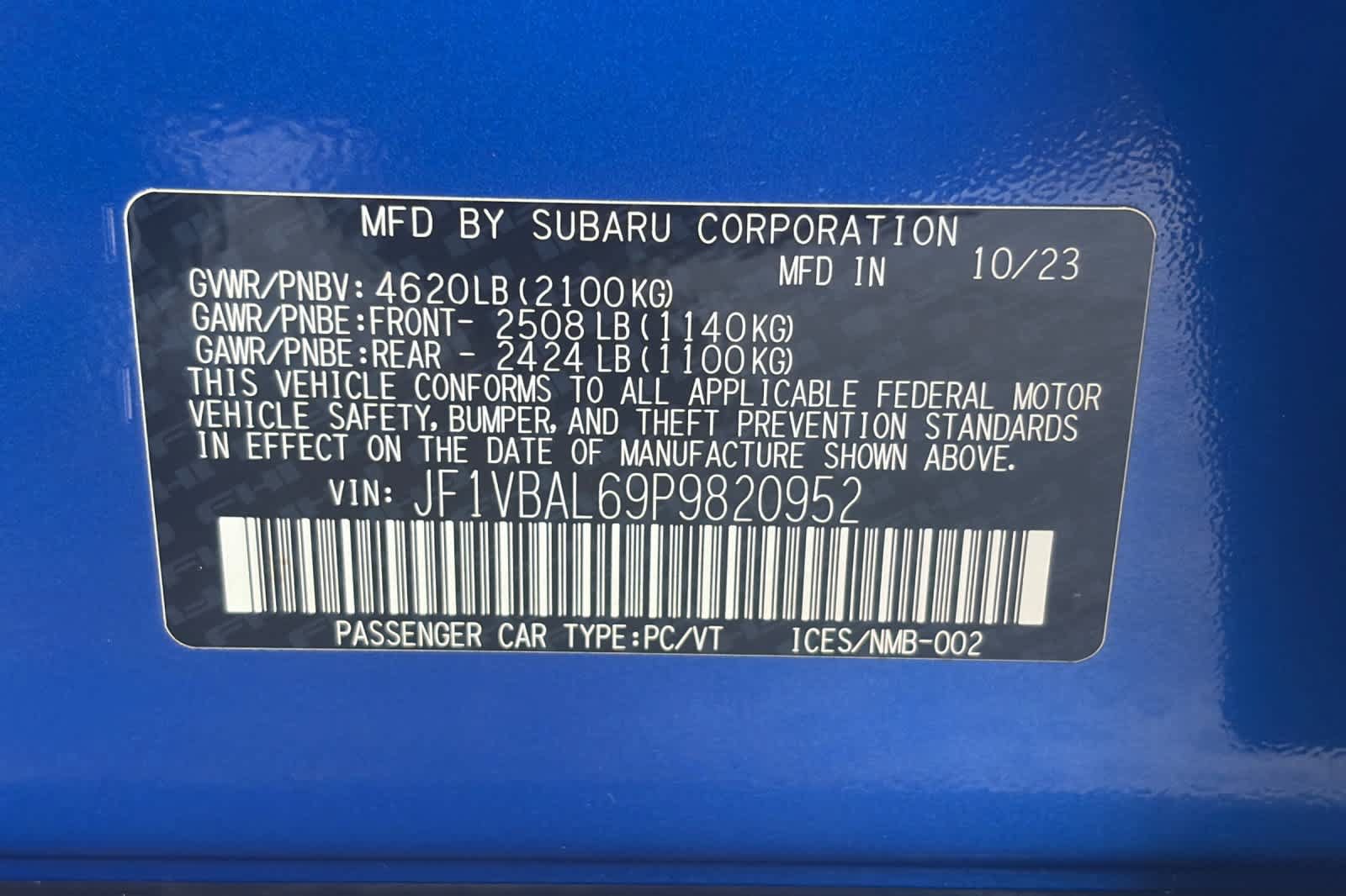 Certified 2023 Subaru WRX Limited AWD/4WD image 31
