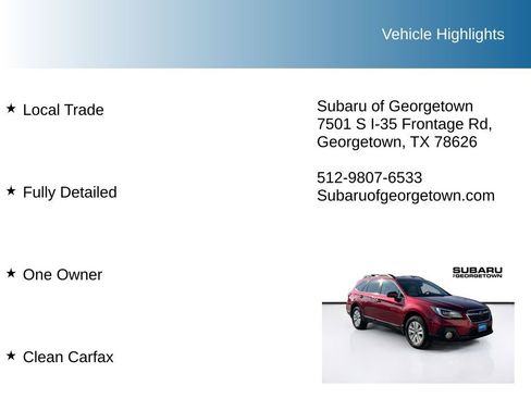 Used 2018 Subaru Outback 2.5i Premium image 10