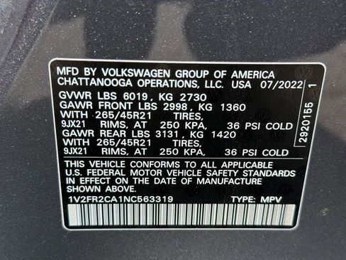 Used 2022 Volkswagen Atlas SEL Premium AWD/4WD image 30