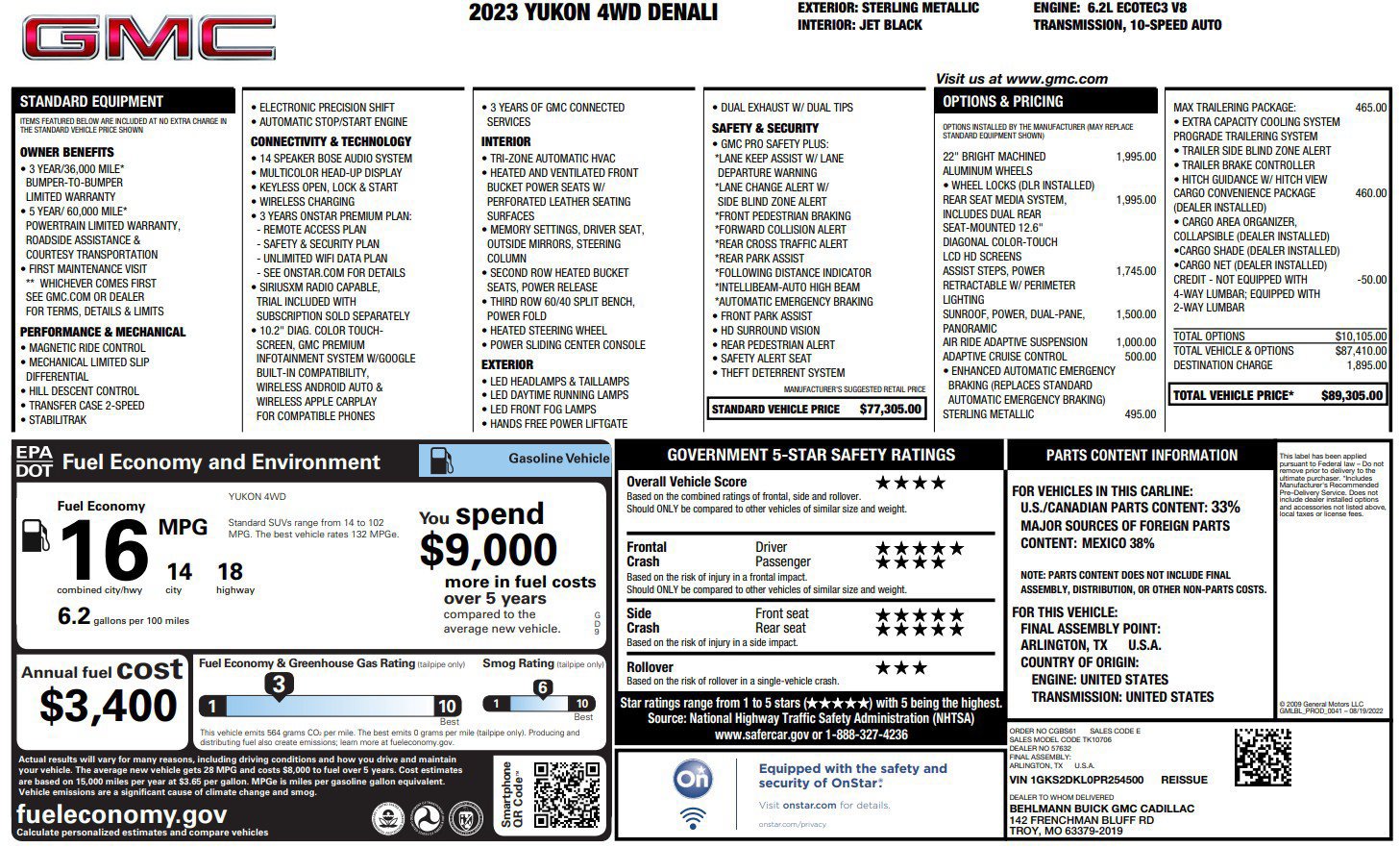 Used 2023 GMC Yukon Denali w/ Max Trailering Package AWD/4WD image 41